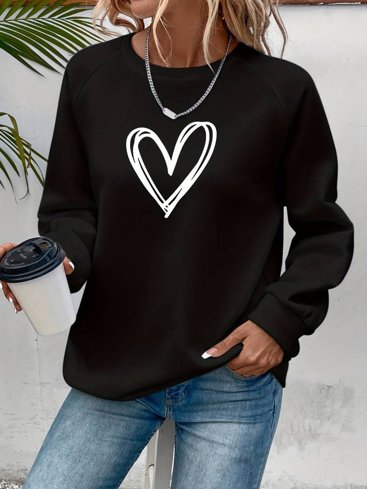 Sweat à imprimé cœur | Confort quotidien stylé