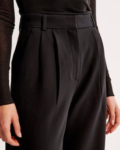 Pantalon taille haute plissé | Élégance quotidienne