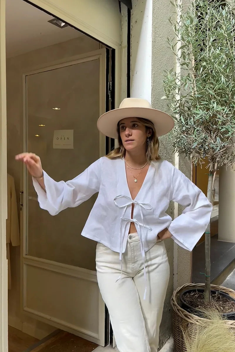 Blouse légère à manches longues | Élégance décontractée