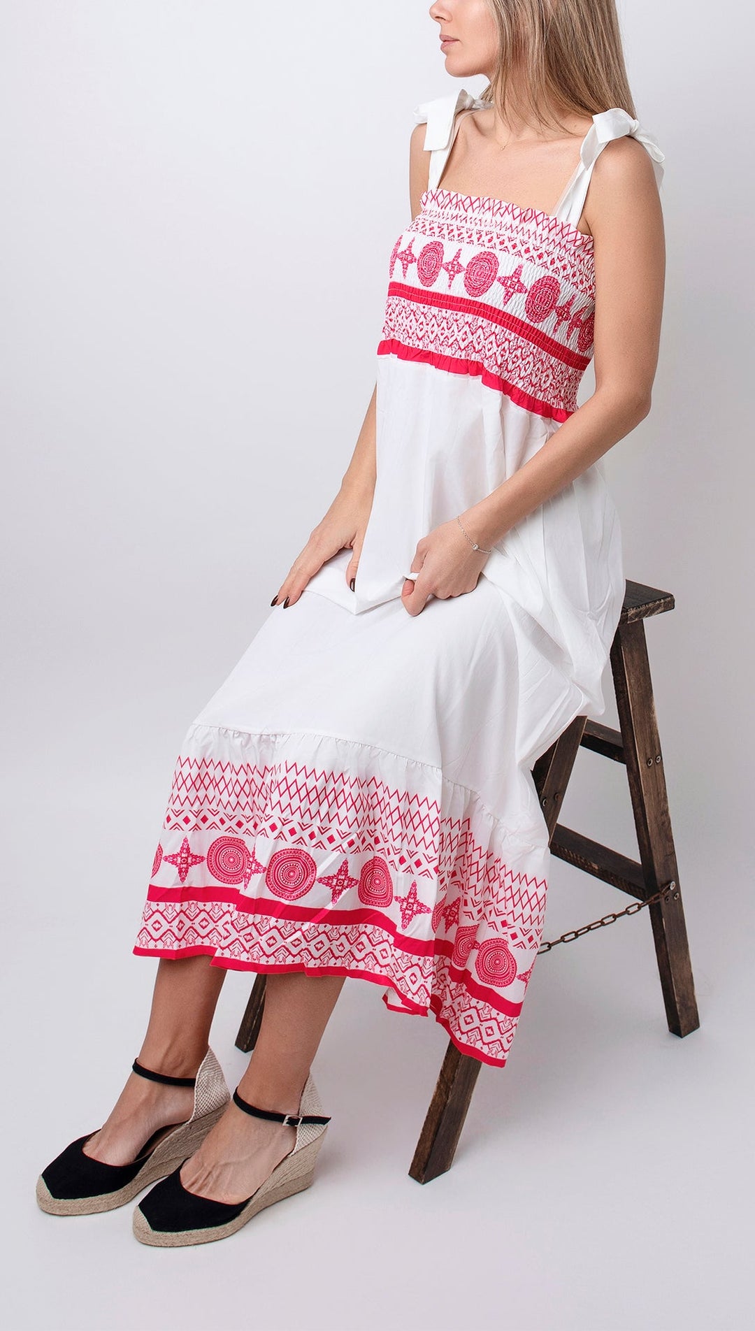 Robe longue à motifs | Décontractée pour l'été