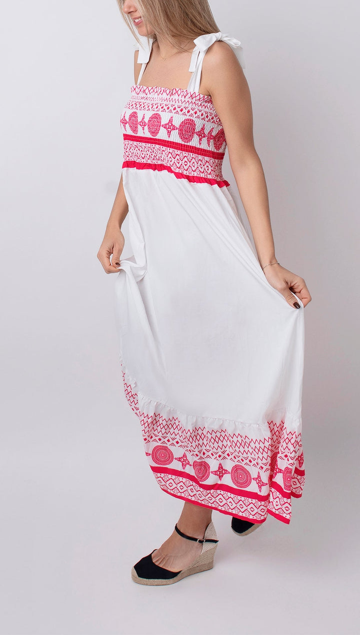 Robe longue à motifs | Décontractée pour l'été