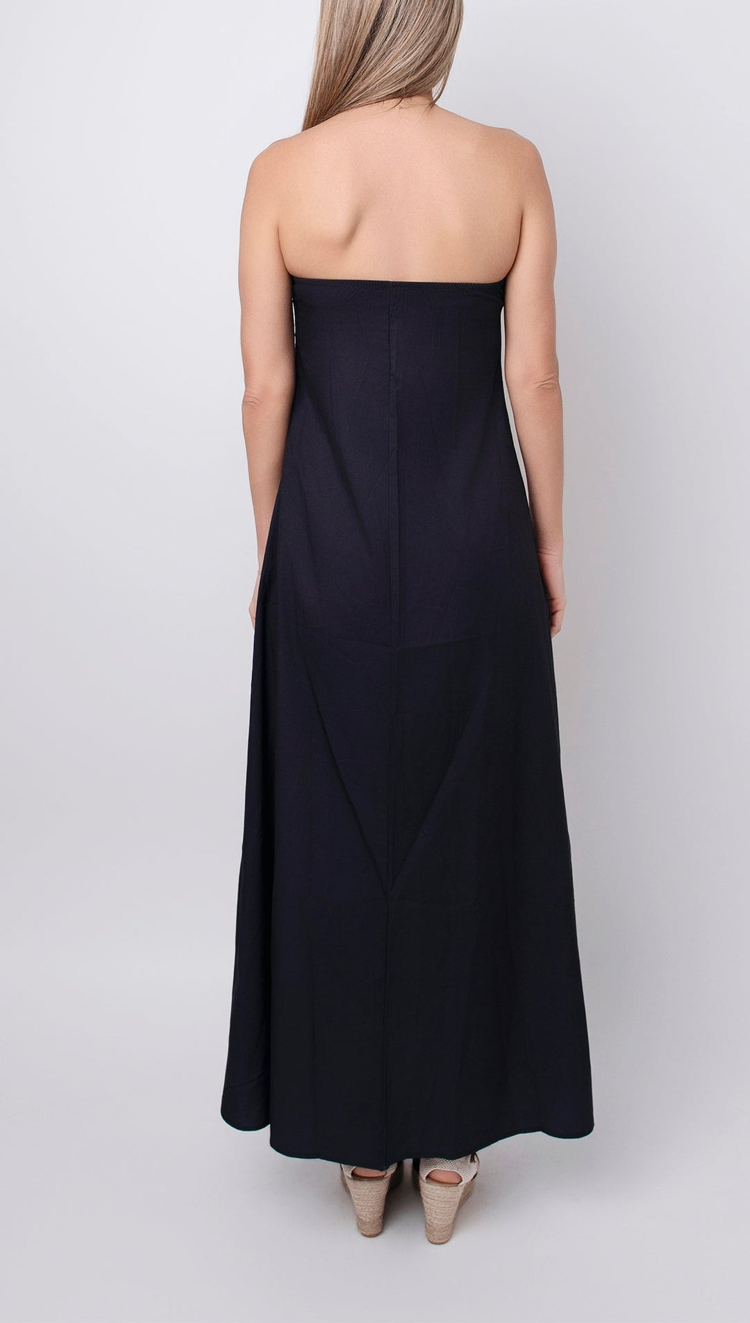 Robe longue bustier artistique | Élégance minimaliste
