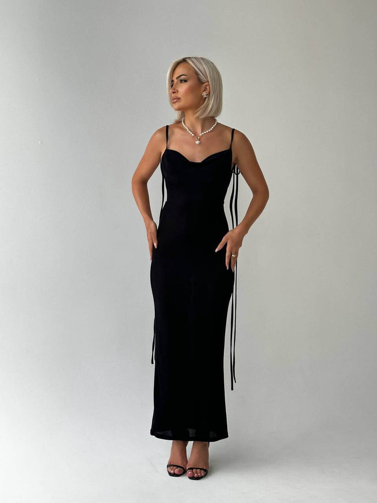 Robe longue dos nu | Élégance minimaliste
