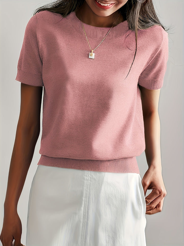 Pull manches courtes femme | Confort doux au quotidien