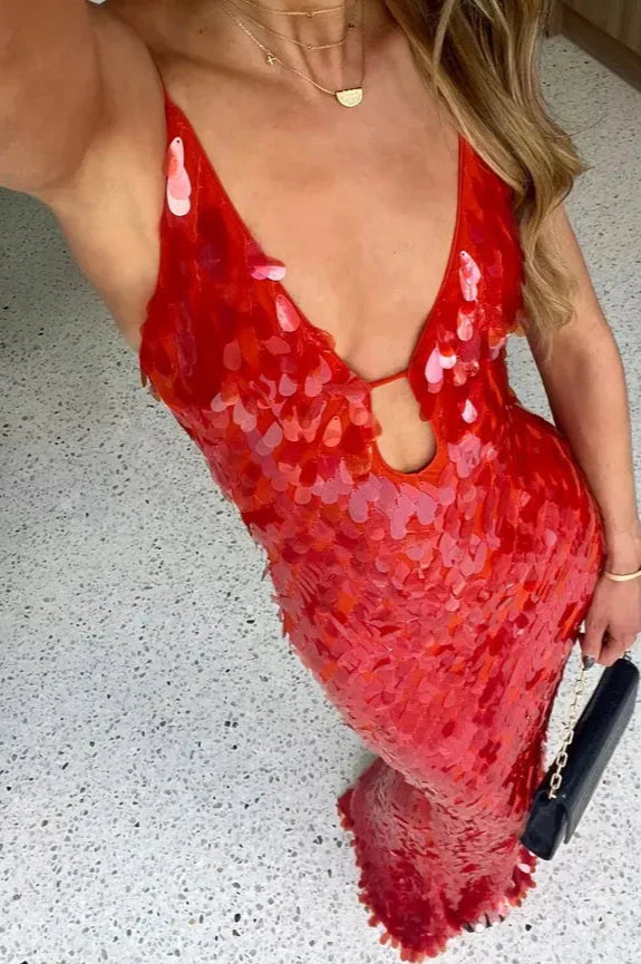 Robe à paillettes dos nu | Parfaite pour les soirées élégantes