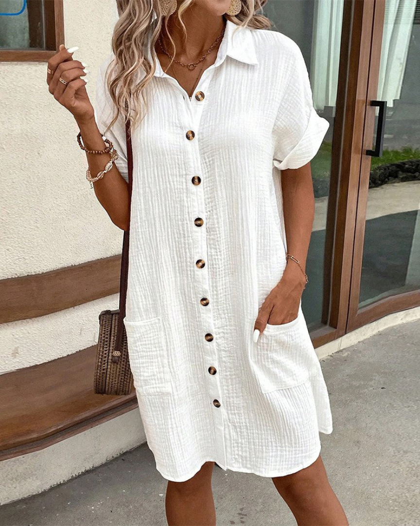 Robe chemise boutonnée | Parfaite pour les journées ensoleillées