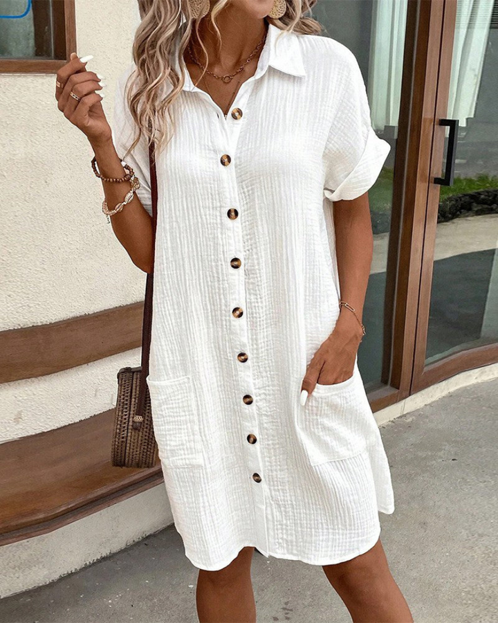Robe chemise boutonnée | Parfaite pour les journées ensoleillées