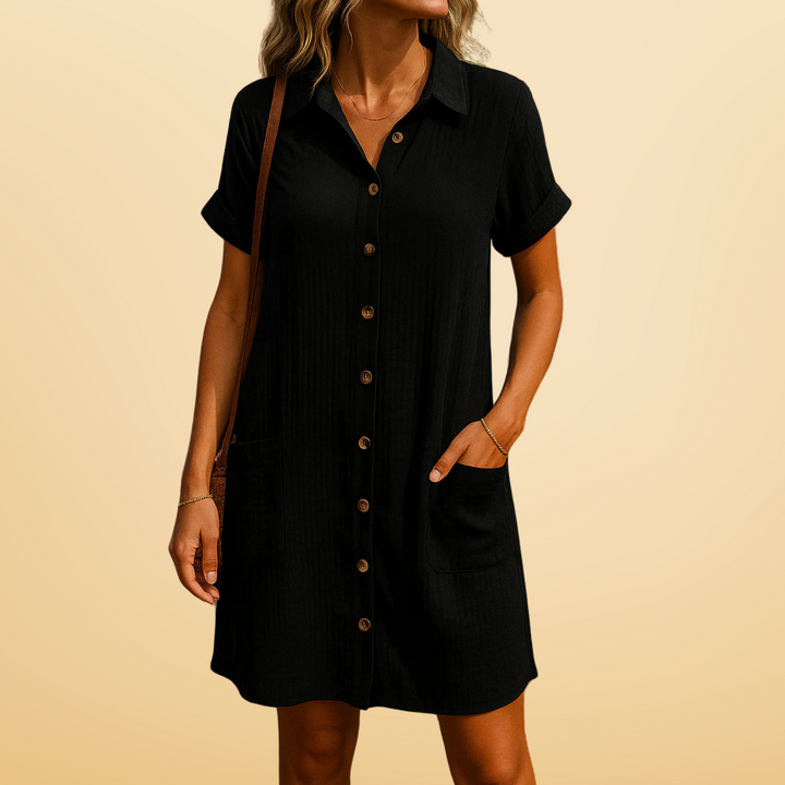 Robe chemise boutonnée | Élégance décontractée pour l'été