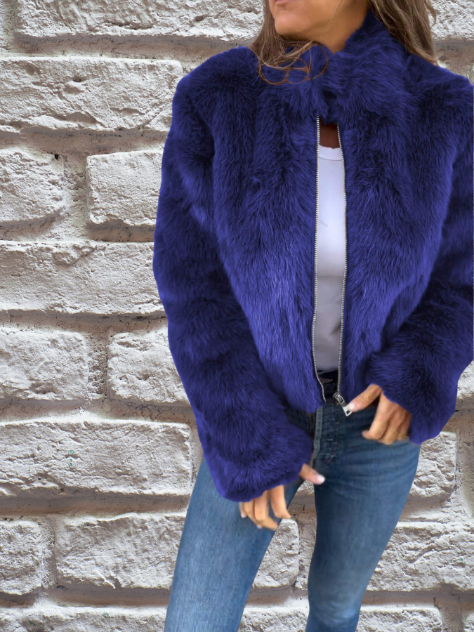 Veste courte | Fausse fourrure élégante