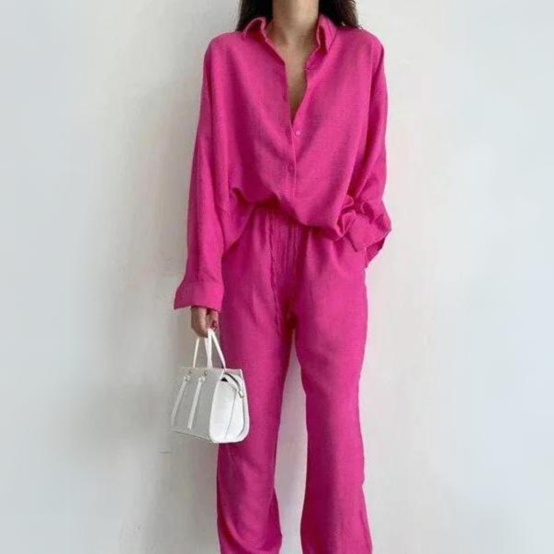Ensemble blouse et pantalon | Look estival décontracté