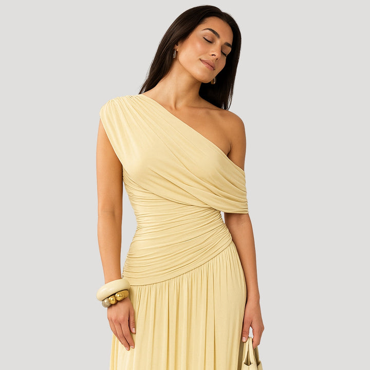 Robe longue asymétrique | Élégance estivale