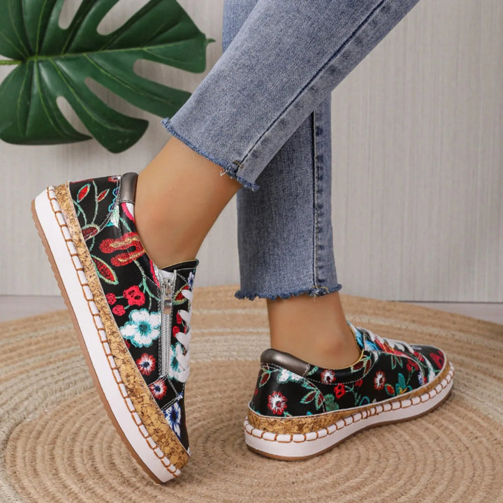 Baskets fleuries | Style bohème au quotidien