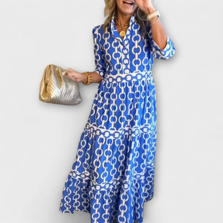 Robe midi | Motif chaînes tendance