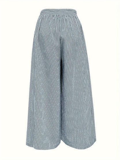 Pantalon ample rayé | Élégance estivale