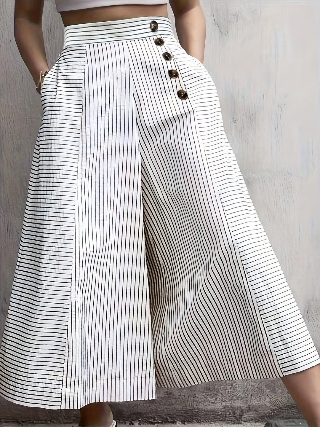 Pantalon ample rayé | Élégance estivale