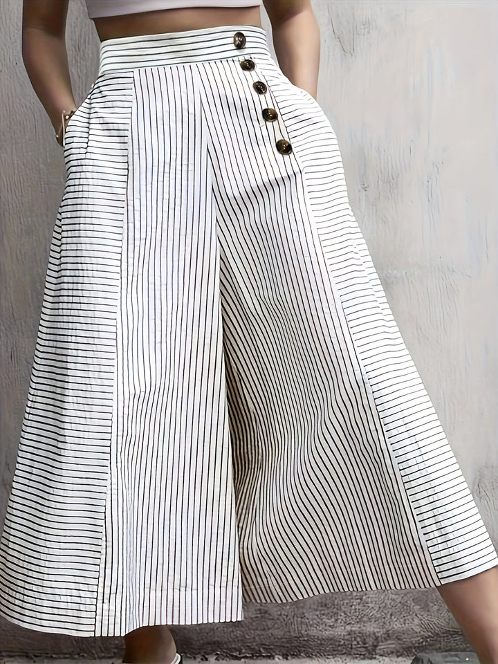 Pantalon ample rayé | Élégance estivale