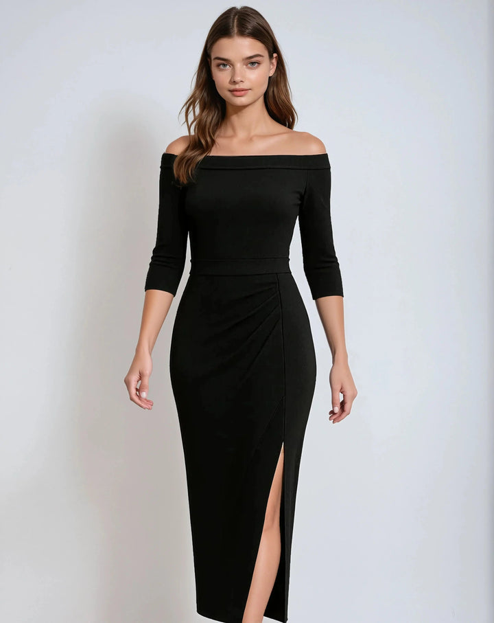 Robe longue épaules dénudées | Élégance intemporelle