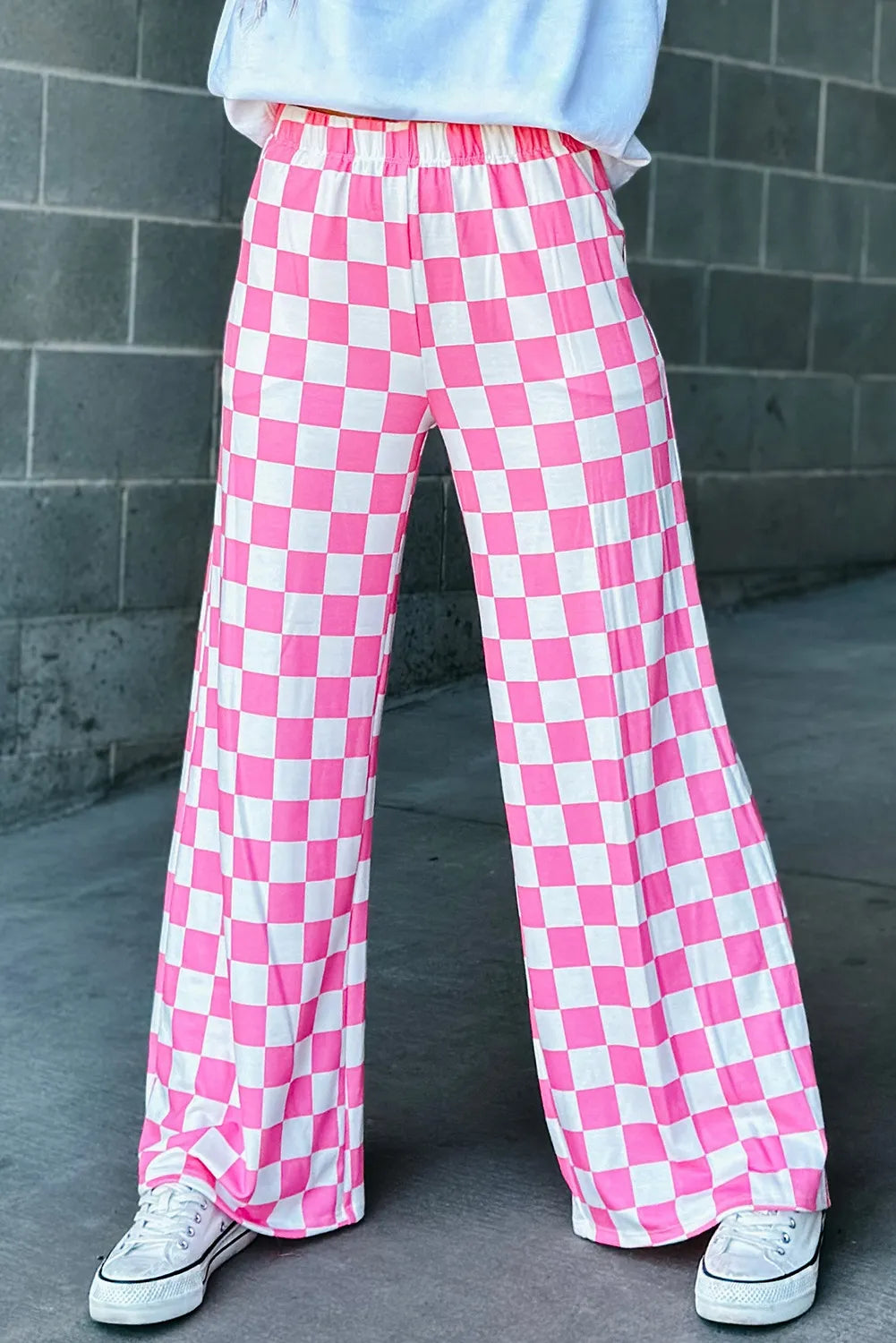 Pantalon large à carreaux | Style original et décontracté