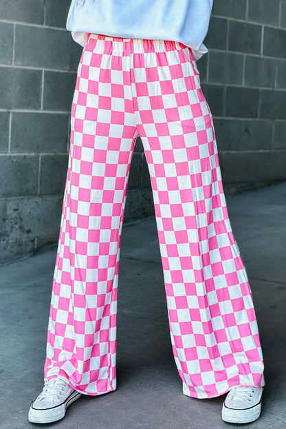 Pantalon large à carreaux | Style original et décontracté