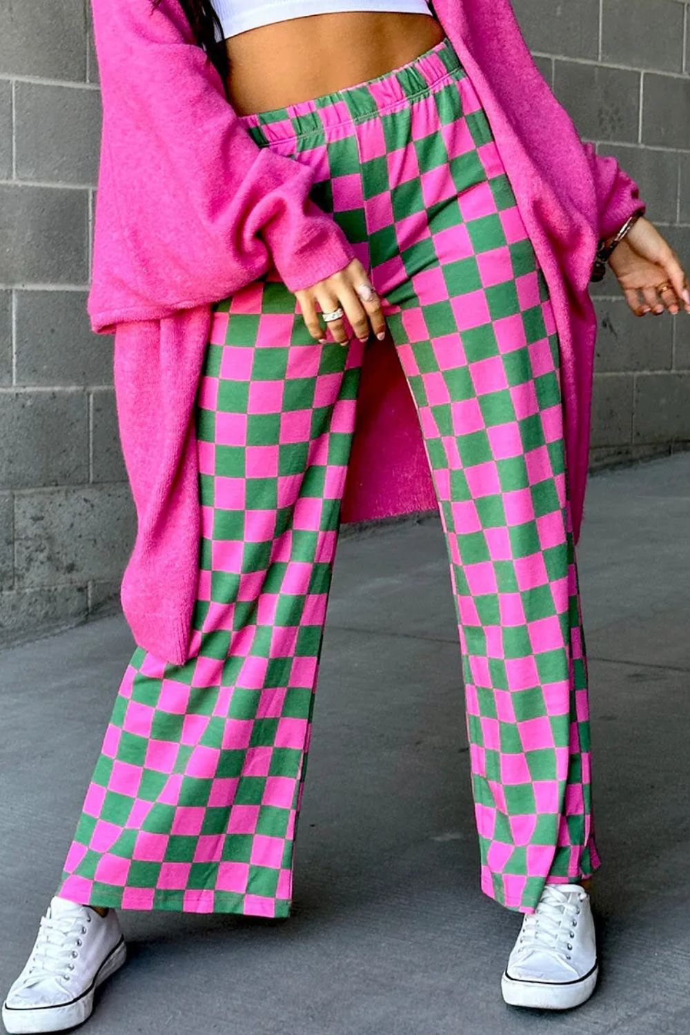 Pantalon large à carreaux | Style original et décontracté