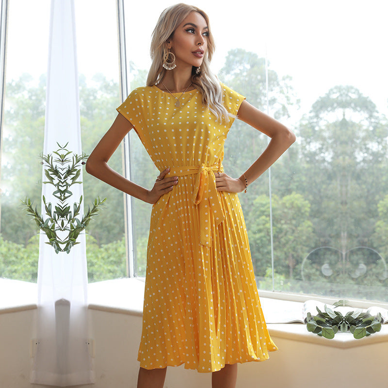 Robe midi à pois | Élégance décontractée