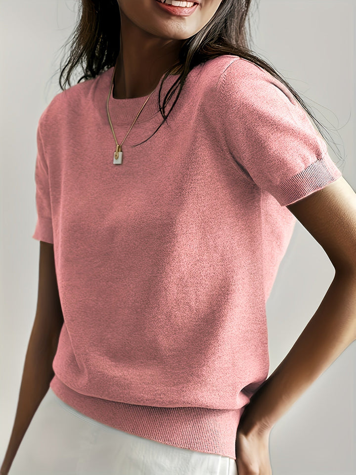 Pull manches courtes femme | Confort doux au quotidien