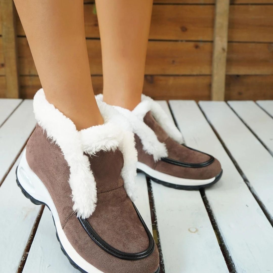 Bottines chaudes femme | Confort hivernal en fausse fourrure