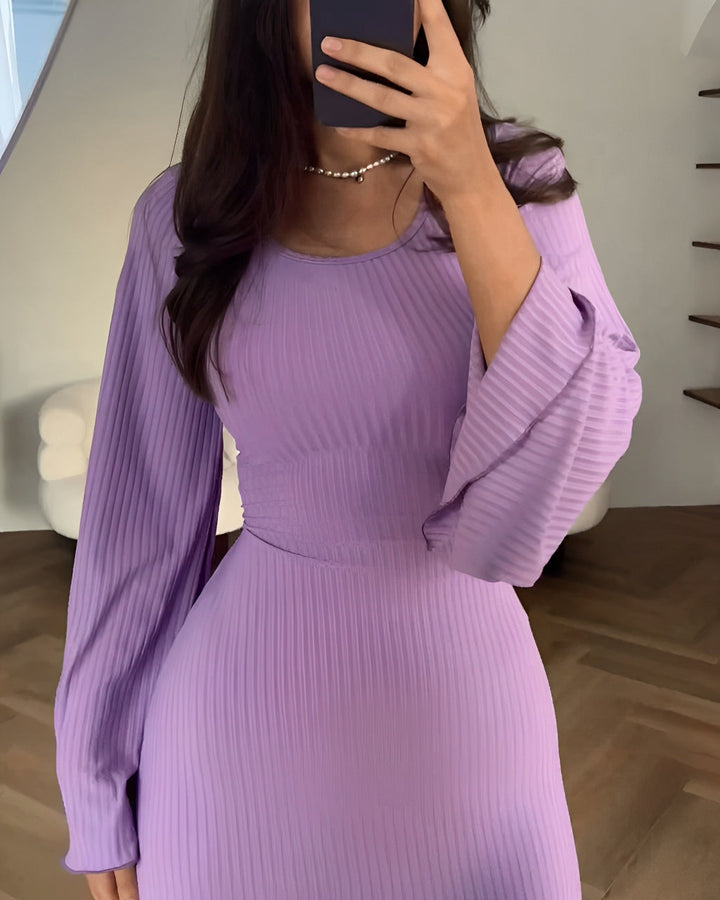 Robe longue élégante côtelée | Parfaite pour un look raffiné