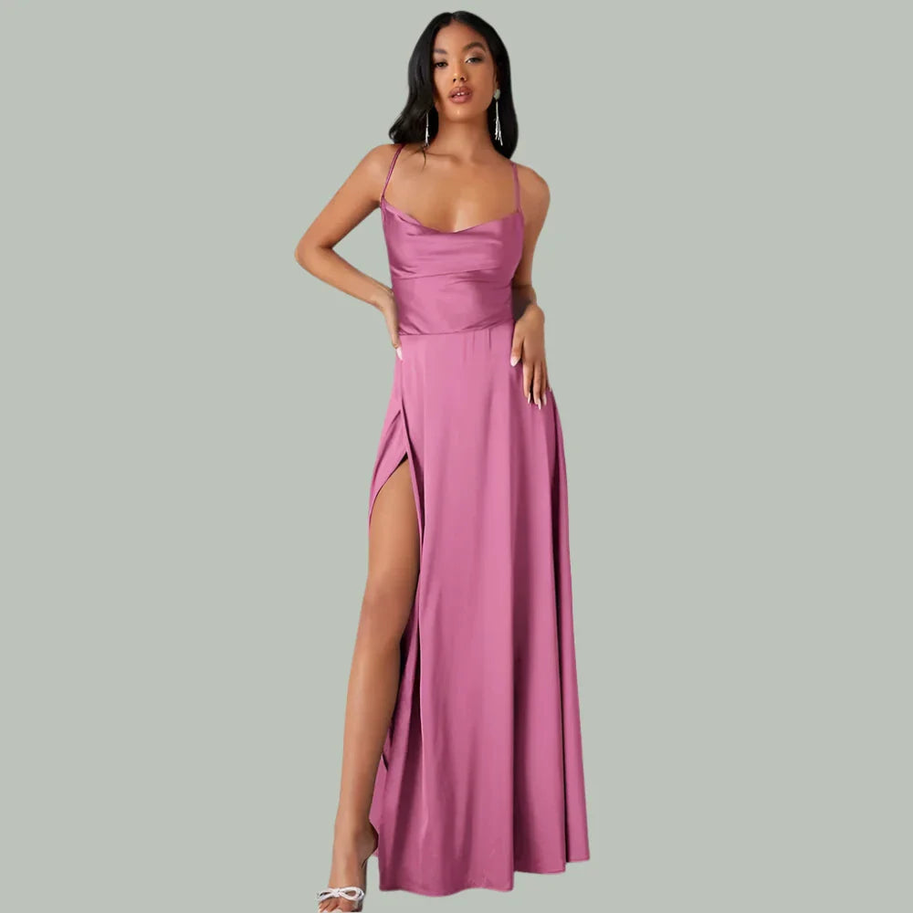 Robe longue sans manches | Élégance estivale pour occasions spéciales