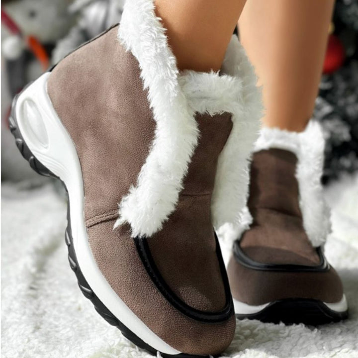 Bottines chaudes femme | Confort hivernal en fausse fourrure
