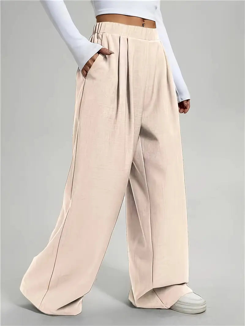 Pantalon ample taille haute | Confort et fluidité au quotidien