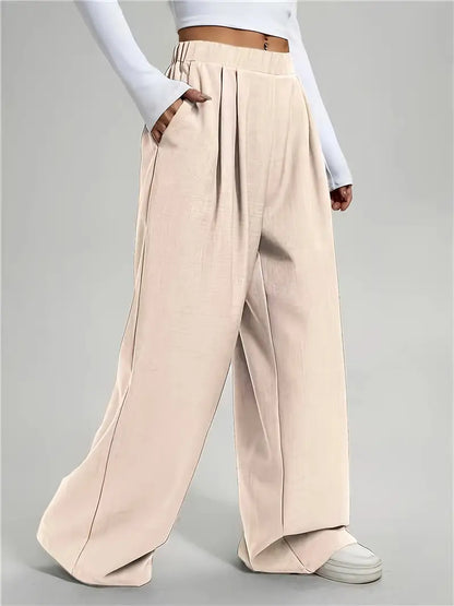 Pantalon ample taille haute | Confort et fluidité au quotidien