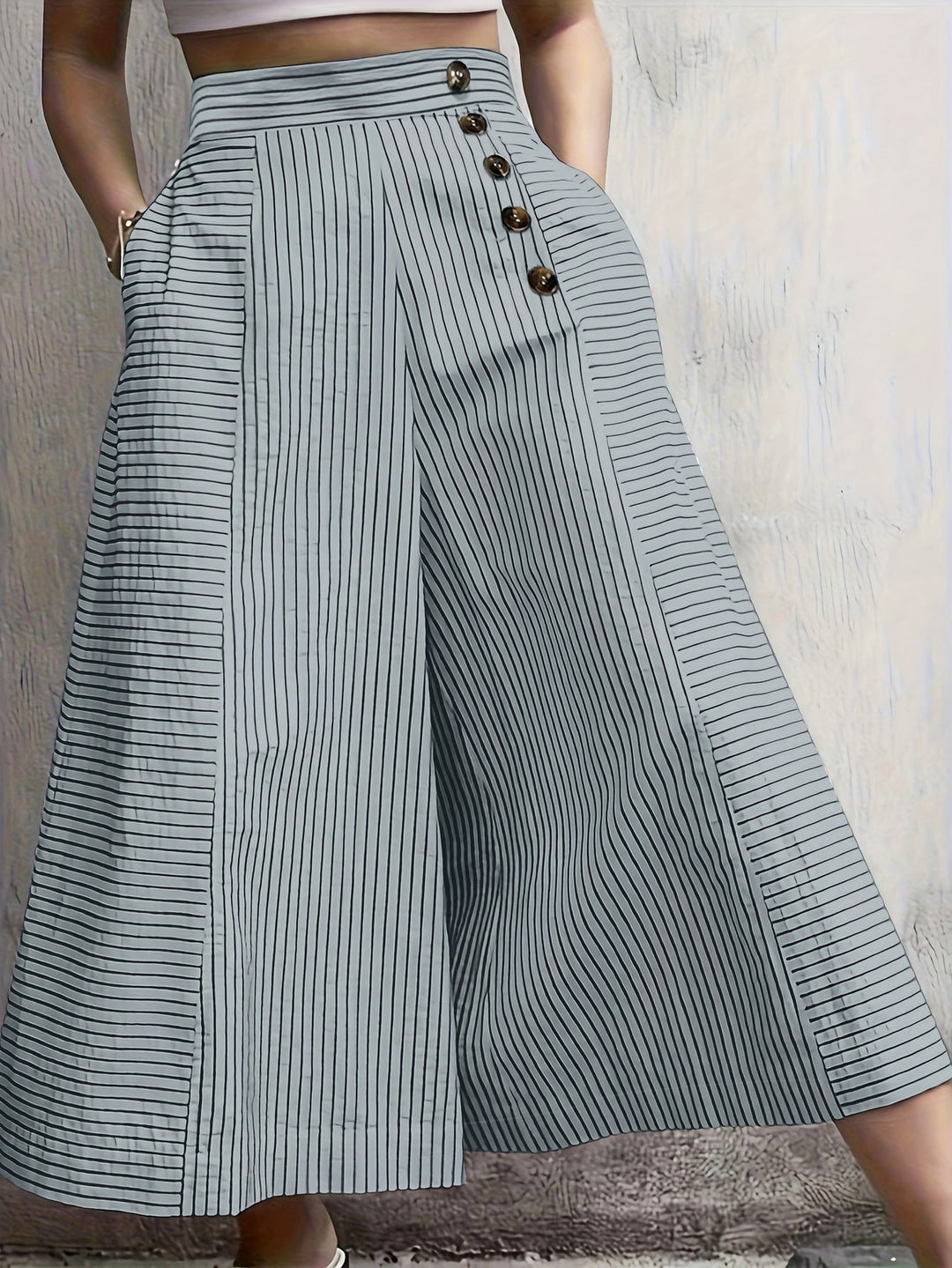 Pantalon ample rayé | Élégance estivale