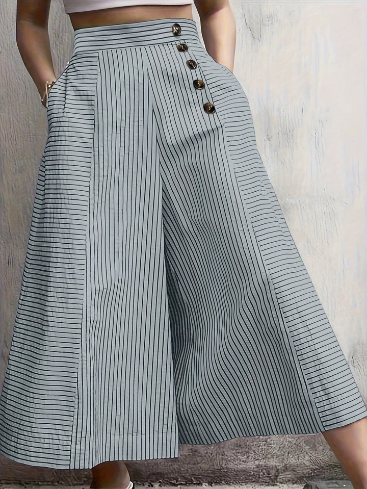 Pantalon ample rayé | Élégance estivale