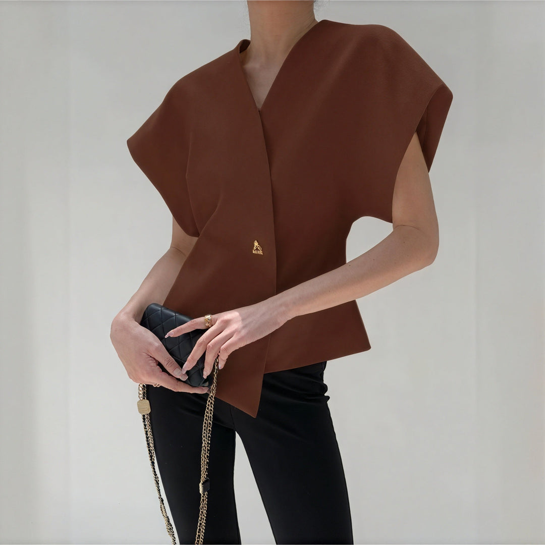 Haut structuré chic | Design croisé minimaliste