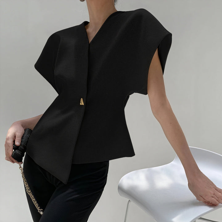 Haut structuré chic | Design croisé minimaliste