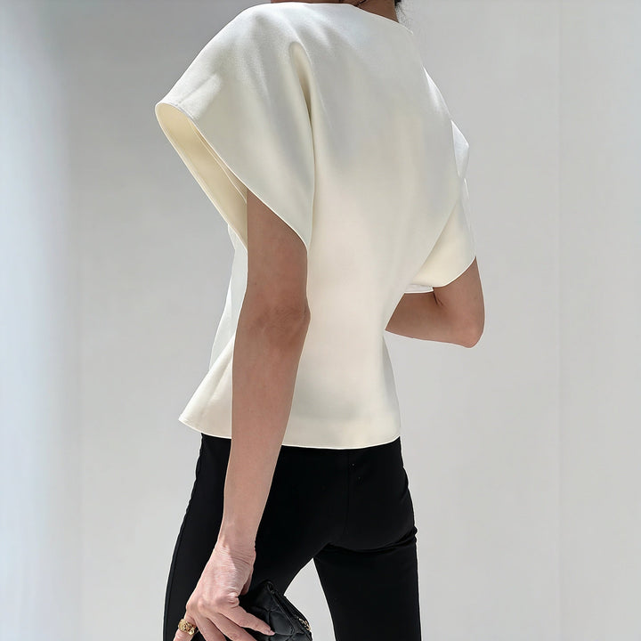 Haut structuré chic | Design croisé minimaliste