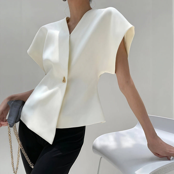 Haut structuré chic | Design croisé minimaliste