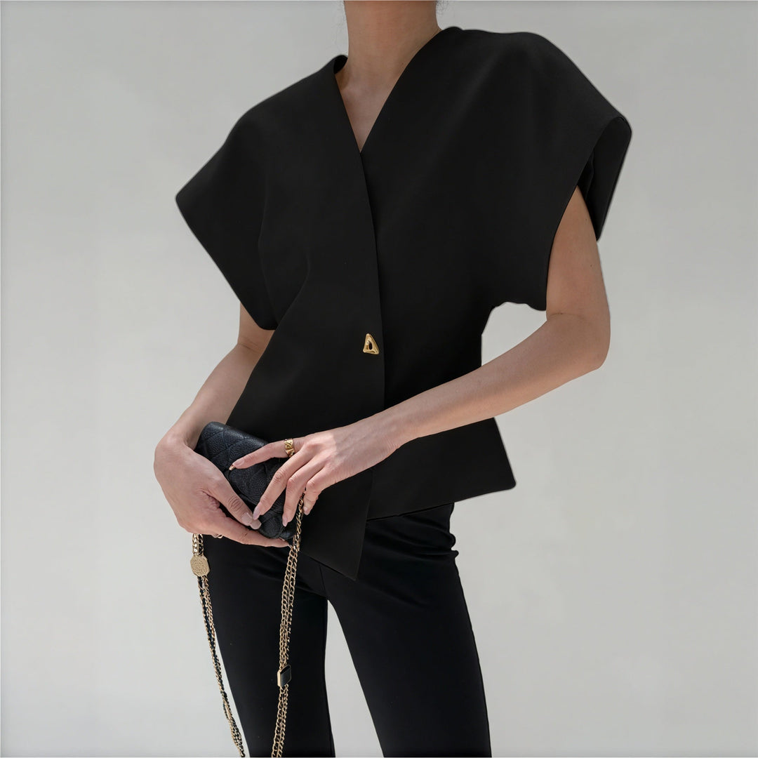 Haut structuré chic | Design croisé minimaliste