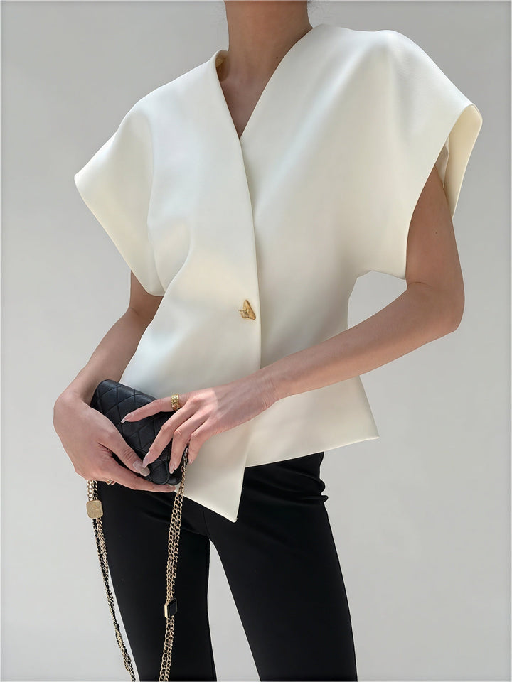 Haut structuré chic | Design croisé minimaliste