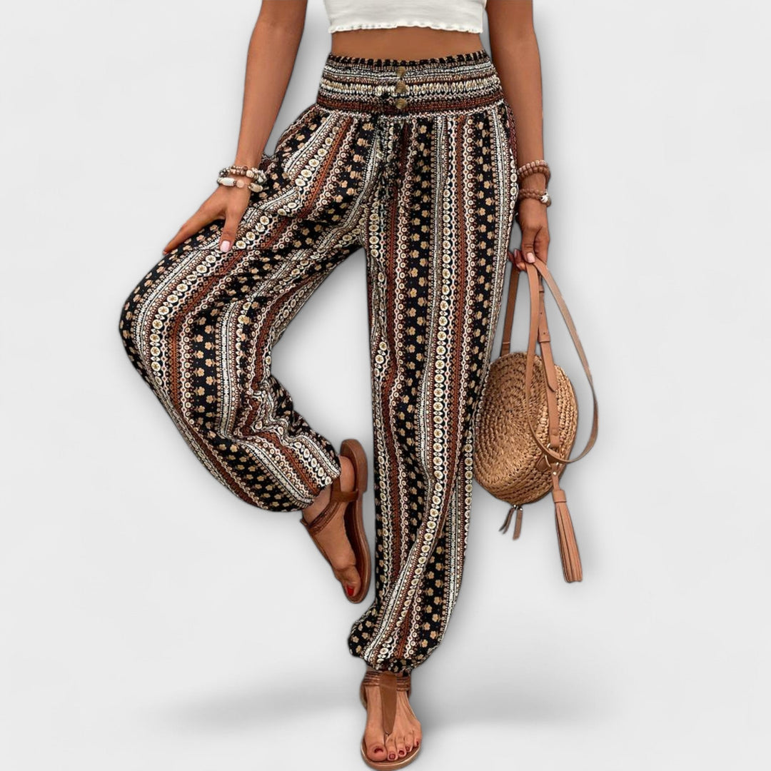 Pantalon imprimé ethnique | Style bohème confortable