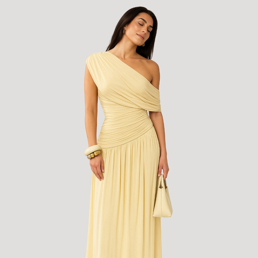 Robe longue asymétrique | Élégance estivale