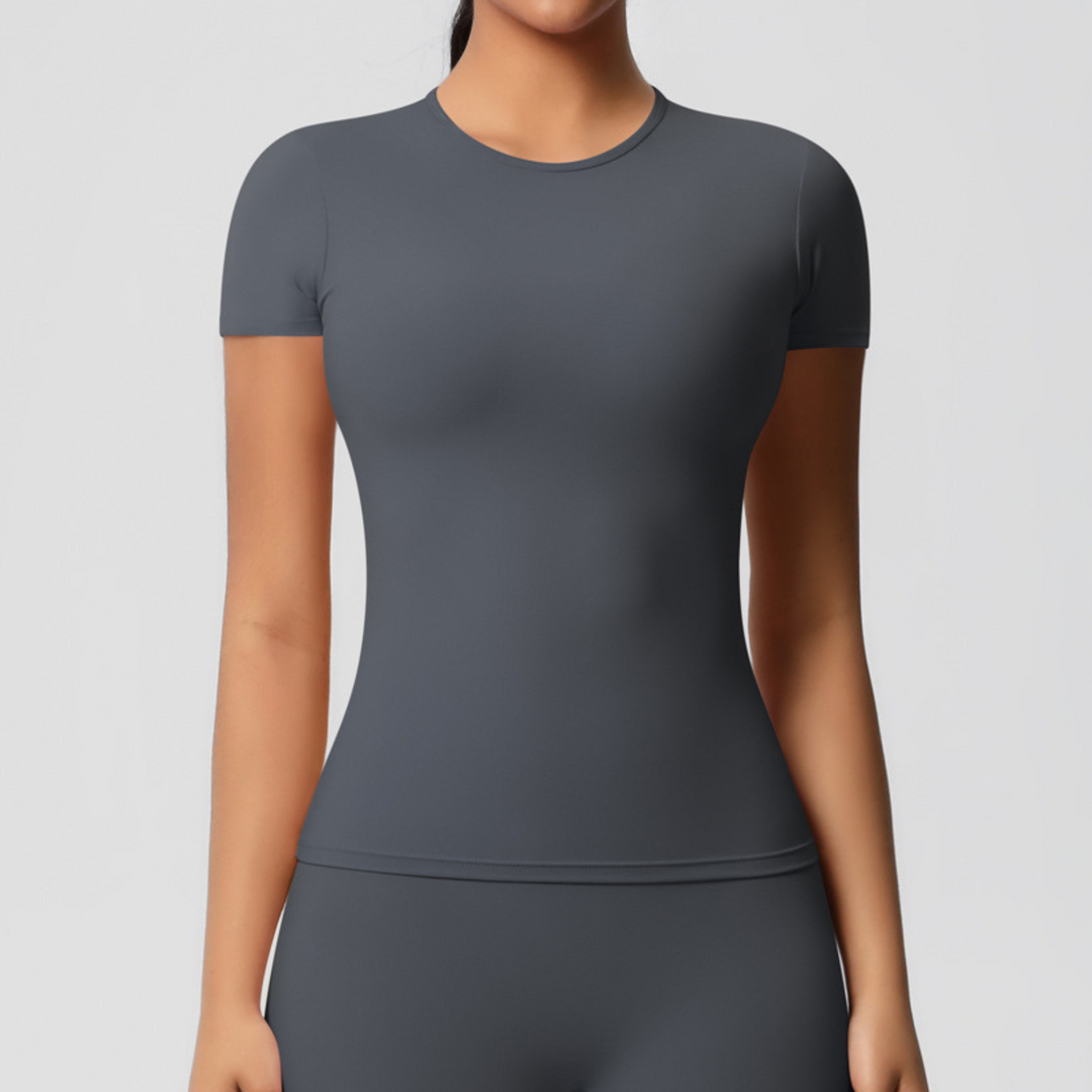 T-shirt de sport manches courtes | Confort respirant et coupe seconde peau pour vos entraînements intenses