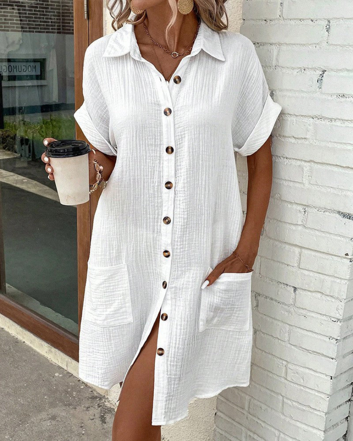 Robe chemise boutonnée | Parfaite pour les journées ensoleillées