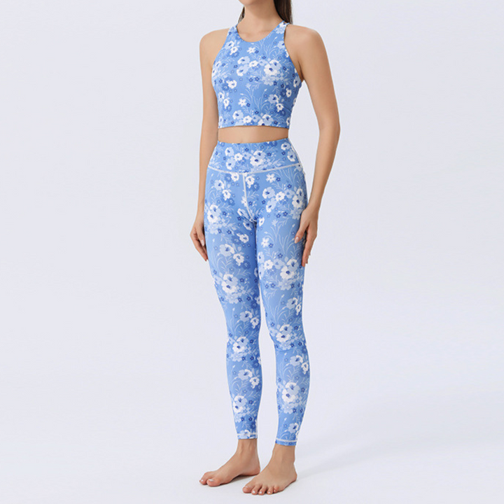 Ensemble Brassière & Legging Femme Tropical Vibe |  Tenue de sport respirante et élégante