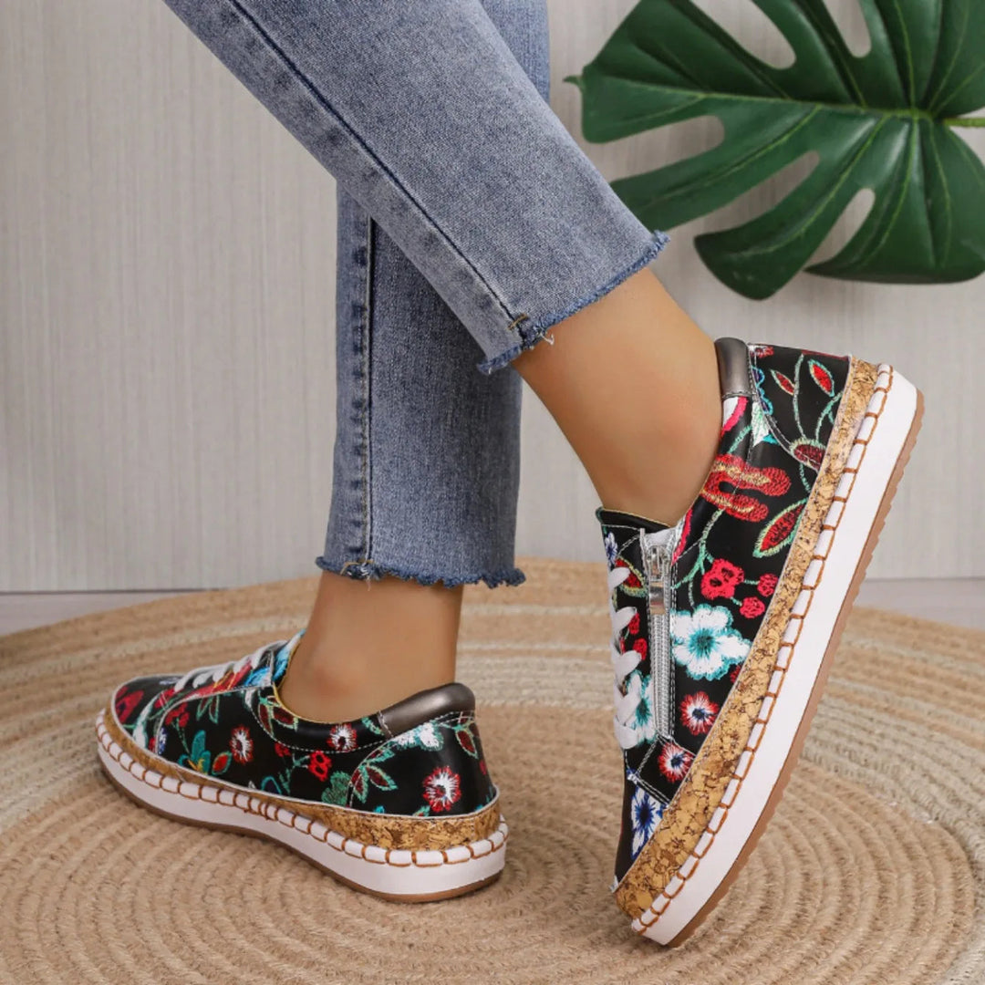 Baskets fleuries | Style bohème au quotidien