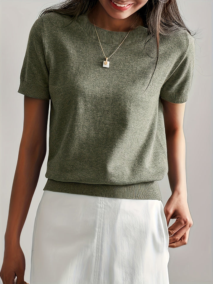 Pull manches courtes femme | Confort doux au quotidien
