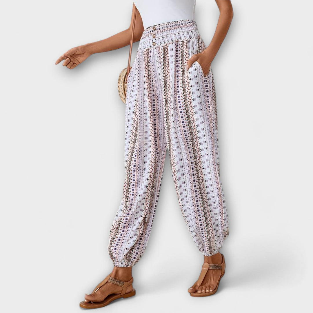 Pantalon imprimé ethnique | Style bohème confortable