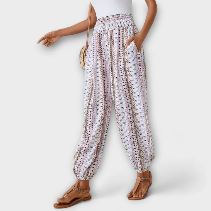 Pantalon imprimé ethnique | Style bohème confortable