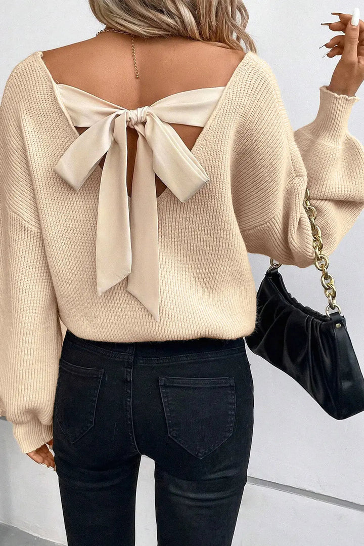 Pull dos noué | Charme élégant au quotidien